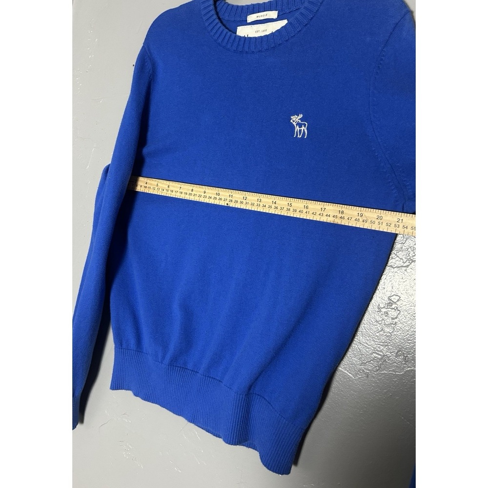 Abercrombie & Fitch Men's Blue Vintage Sweater, Muscle Fit Size XXL Y2K - Picture 9 of 9